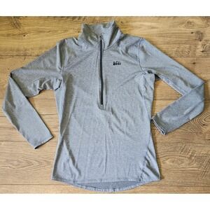 REI Sweater Womens Medium Long Sleeve Pullover Outdoors Hiking 1/4 Zip